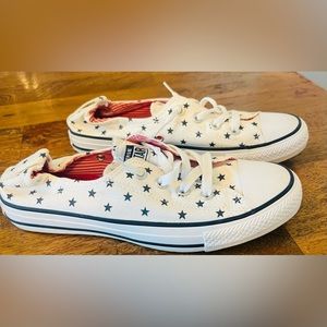 Women’s Converse Chuck Taylor Stars and Stripes Slip-Ons, size 9 medium